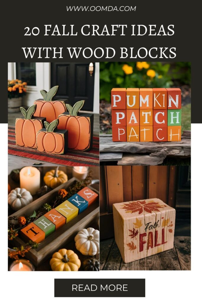 Fall Craft Ideas With Wood Blocks Pin