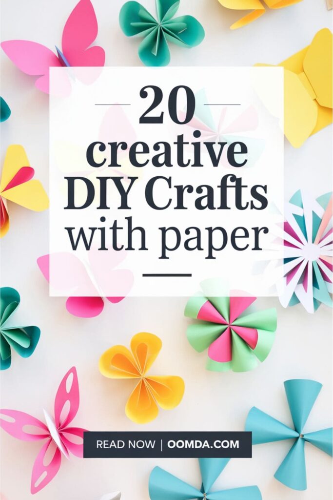 image with text overlay 20 diy crafts with paper