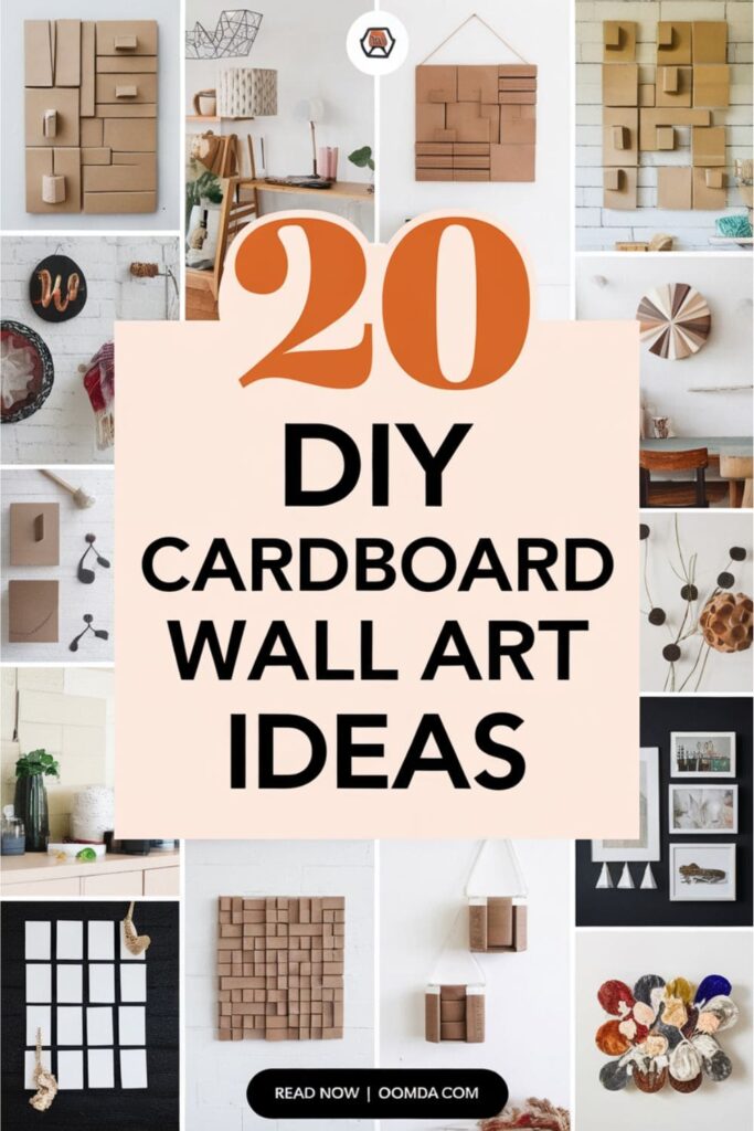 image with text overlay DIY Cardboard Wall Art Ideas