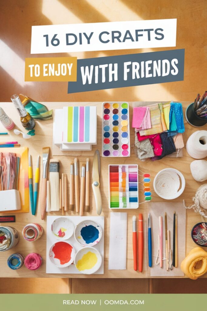 image with text overlay 16 Simple diy crafts to enjoy with friends