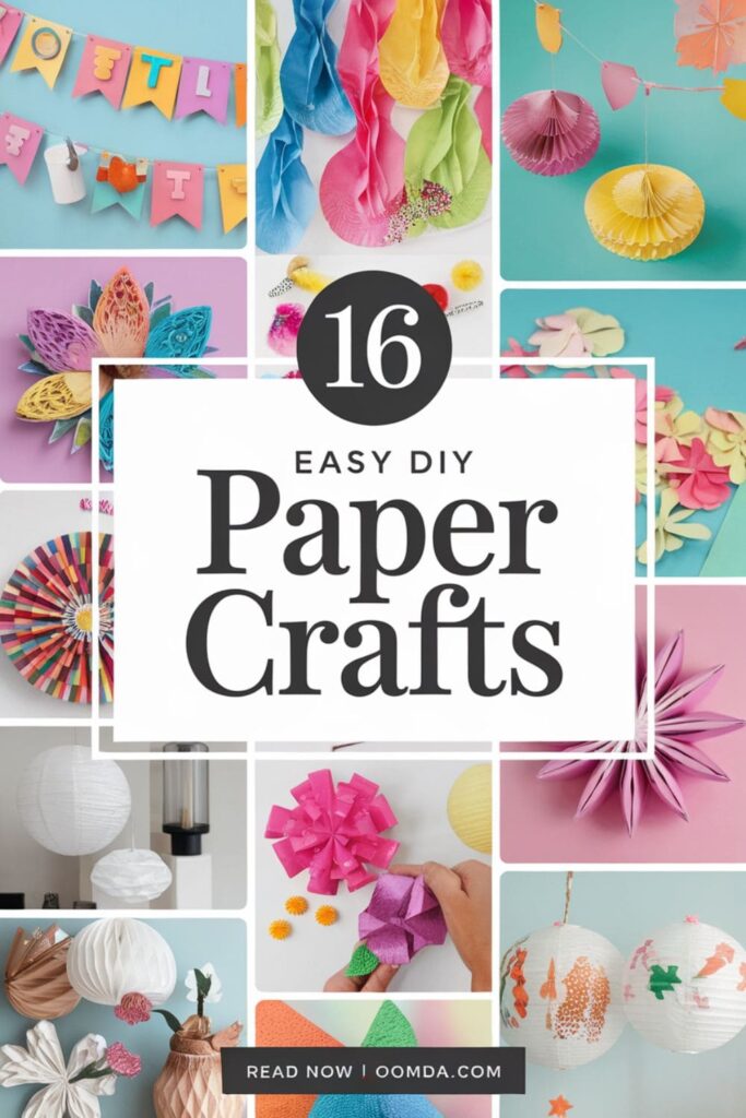 image with text overlay 16 easy paper crafts