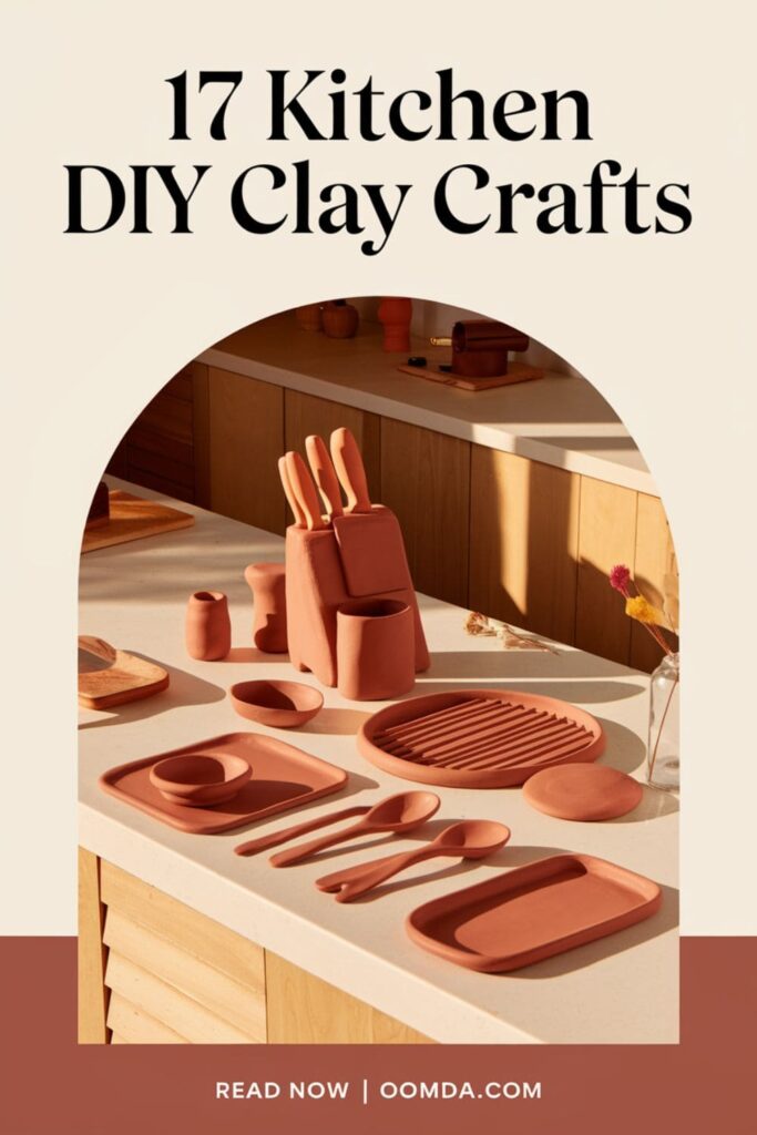 image with text overlay 17 Kitchen DIY Clay Crafts