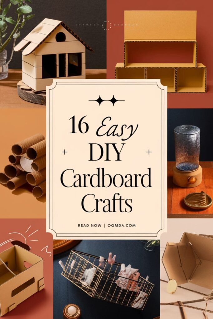 image with textoverlay 16 DIY Cardboard Crafts